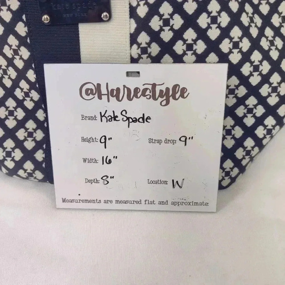 Kate Spade monogram canvas logo square style tote bag - Picture 13 of 15